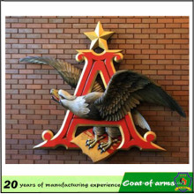a Eagle Star Custom Design Emblems Attach on Wall